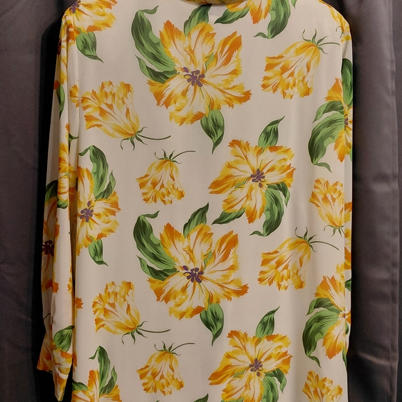 Linea by Louis Dell'Olio Vibrant Floral Blouse - Picture 2 of 4